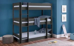 TRIPLE BUNK BED IN ANTHRACITE JB