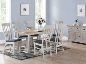 KILMORE PAINTED EXTENDING DINING SET + 4 CHAIRS AM