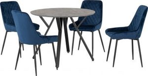 Athens Round Dining Set with Avery Chairs WB